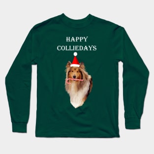 Happy Colliedays Christmas Collie Long Sleeve T-Shirt